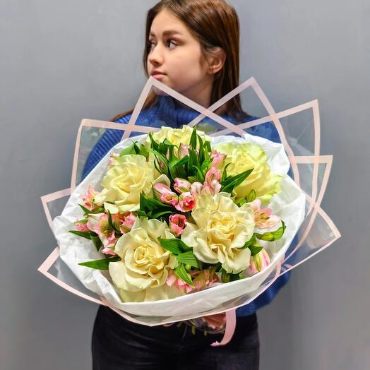 Букет с французской розой 😍