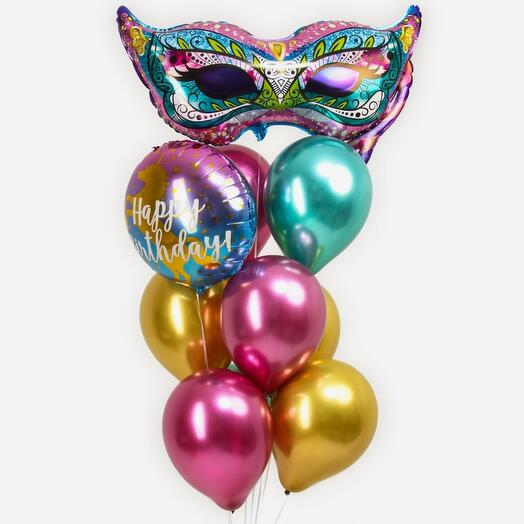 Сет Воздушные шары, набор «Happy Birthday. Сказочный единорог», 10 шт