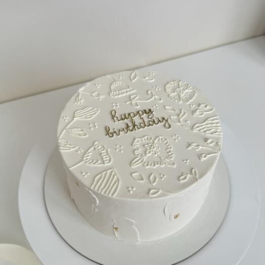 Торт 1 кг с минималистичным дизайном