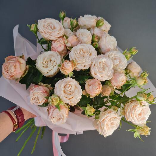 Монобукет из Розы Бомбастик «Пышное облако»🌸☁️