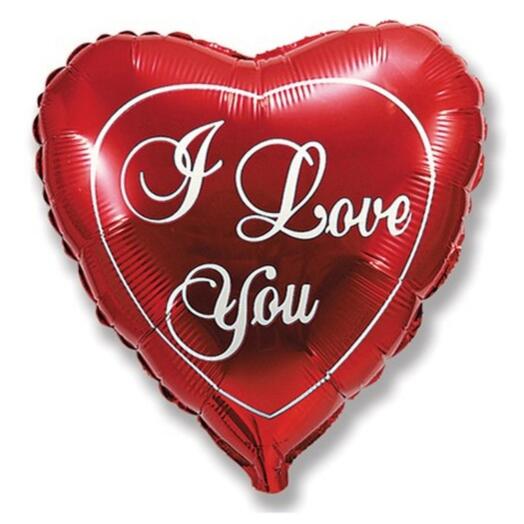 Шар сердце фольга