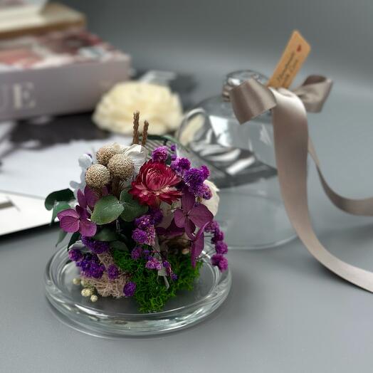Клош из стабилизированных цветов 💐