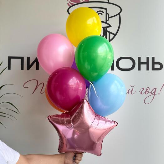 Фонтан шаров "Тебе"/шары с гелием/шары на день рождения/Доставка Уфа
