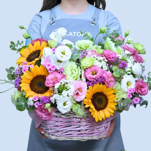 Корзина разноцветное лето