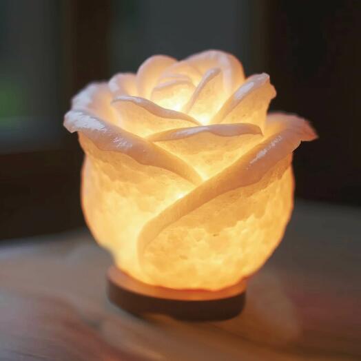 Солевая лампа из белой соли "Белая Роза" (малая)