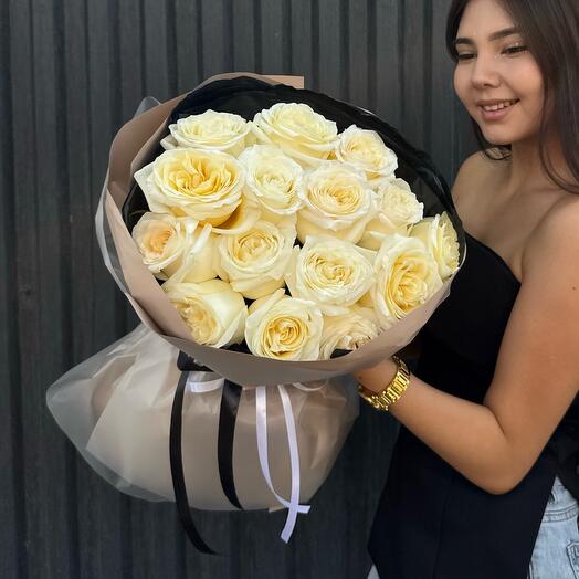 Букет из ароматных 15 роз Candlelight