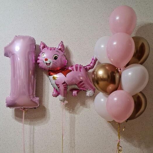 Сет розовая кошка