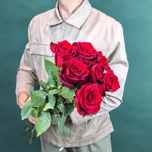 Красная роза Эксплорер Explorer 7 шт