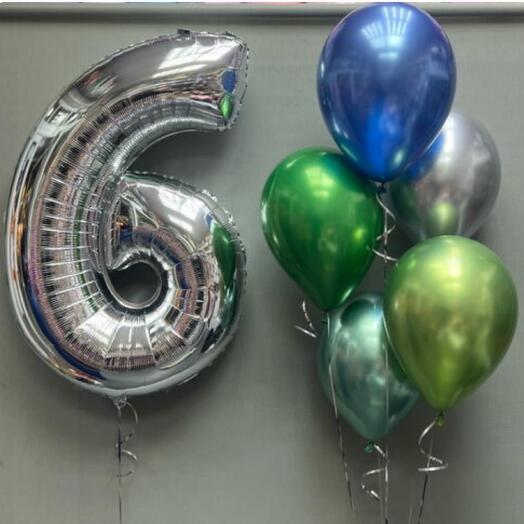 Balloons figure and 5 Balloons chrome