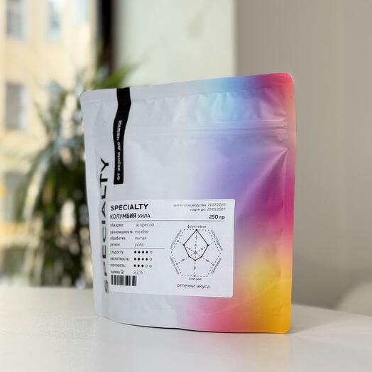 Кофе Колумбия Уила Excelso, обжарка эспрессо, 250 гр., SP-COHL-025-E