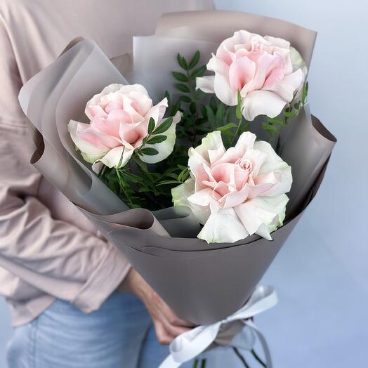 Pink French roses in craft