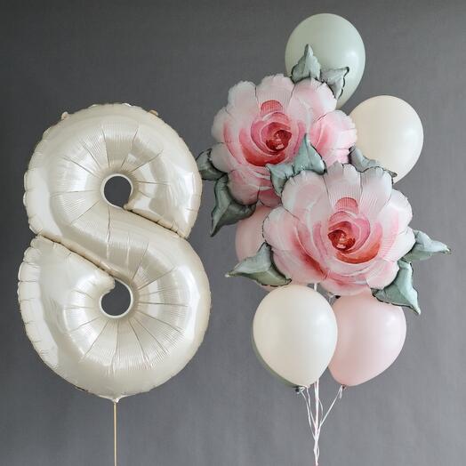 Гелиевые шары для девушки «Самой нежной»