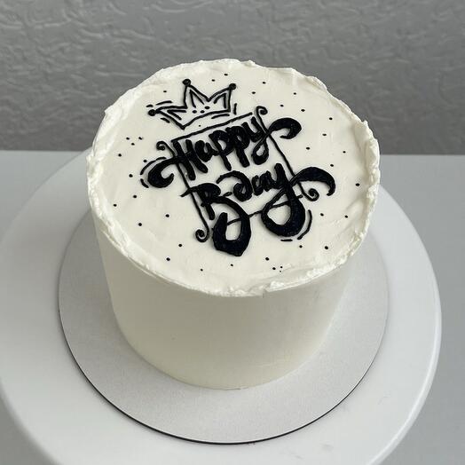Торт на 1,5 кг с надписью "Happy B-day", торт для девушки, торт для парня, торт для дочки, торт для сына