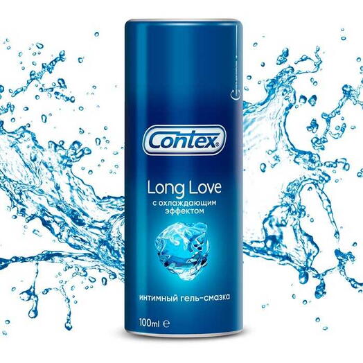 Contex гель-смазка для интимного применения Long Love (с охлаждающим эффектом), 100 мл
