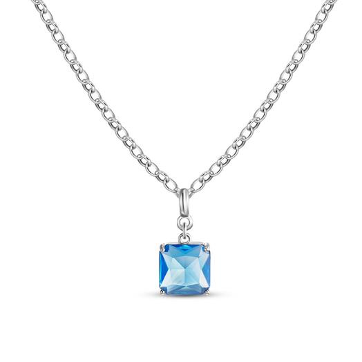 Подвеска с голубым кристаллом Swarovski