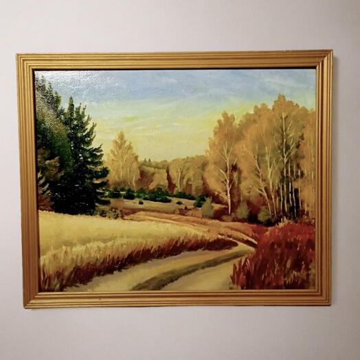 Золотая осень в Дедово, холст на картоне, масло, 40*50, в раме