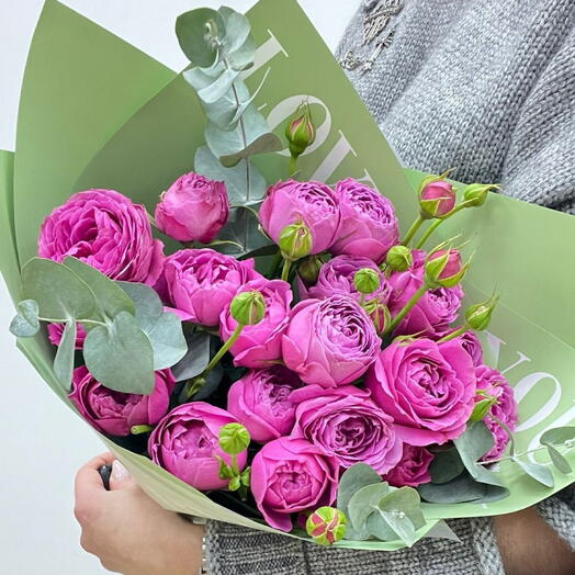 Монобукет кустовых Роз Мисти Баблс🩷🌷
