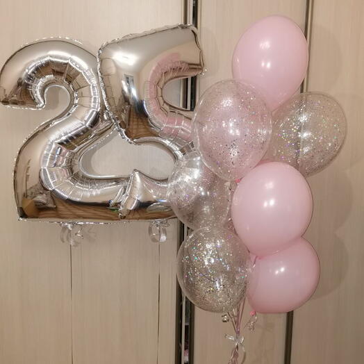 Набор шаров для девушки на 25 лет