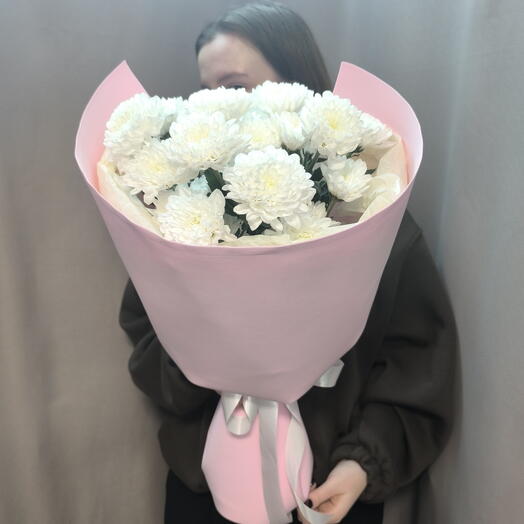 Хризантема в розовом фоамиране_11740