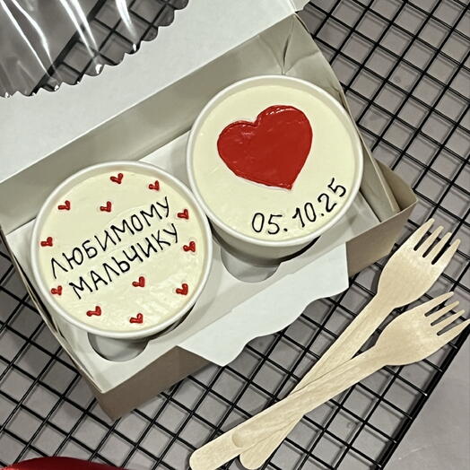 Торт в стакане - Cake to go, надпись можно изменить