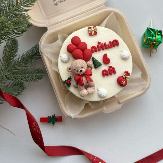 Тортик с новогодними деталями