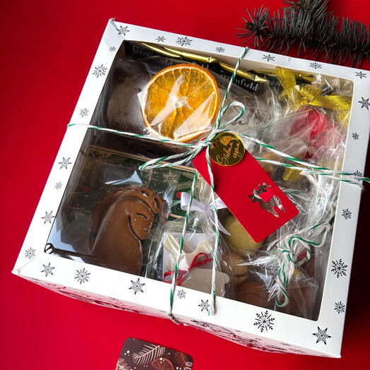 Великий комбо набір новорічний солодкий подарунок для батьків, керівника, партнерів, друзів, дівчини