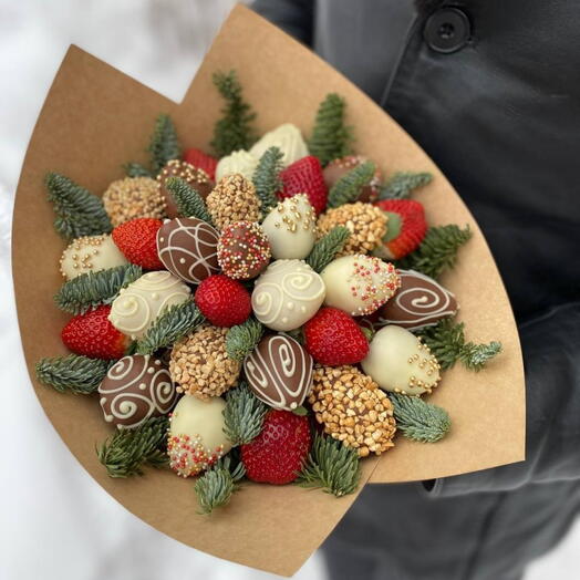 Клубничный букет S