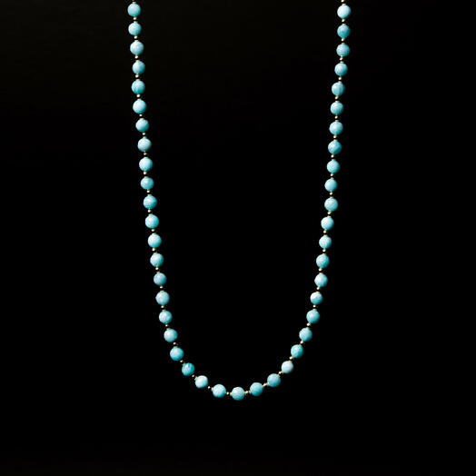 Ожерелье, колье Ваниль Амазонит 14K 50 см (NEC1104)