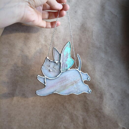 Витраж Тиффани котофея