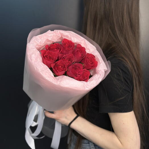 Букет из Кенийских роз в малиновом оттенке 💗