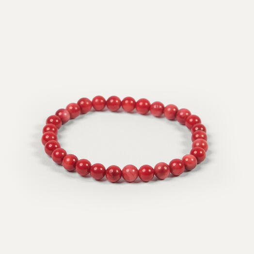 Браслет Мята Красный коралл 19 см (BRA1145)