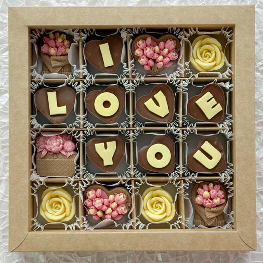 Шоколад бельгийский "I love you"