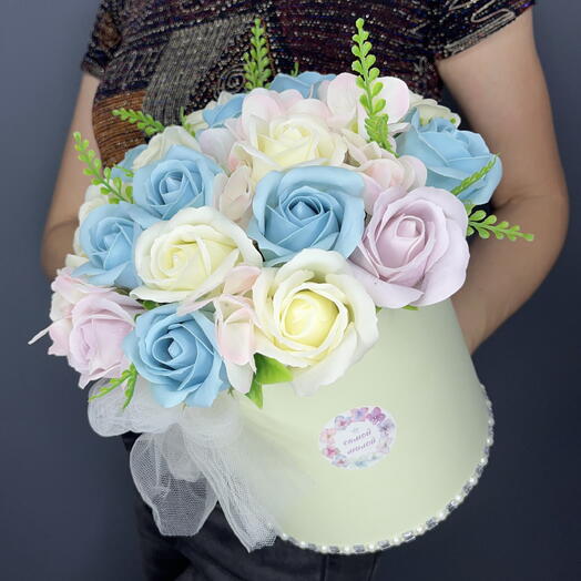 Букет из мыльных пенных роз