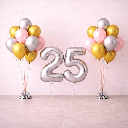 Набор гелевых шаров с цифрами