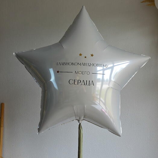 Шар Звезда для мужчины Герой Сердца