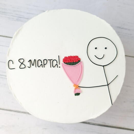 Бенто-торт 8 марта с букетом цветов💐