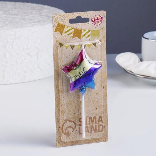 Свеча радужная звезда