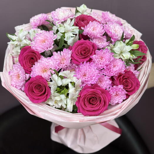 Букет сборный «Розовое вдохновение» 🌸