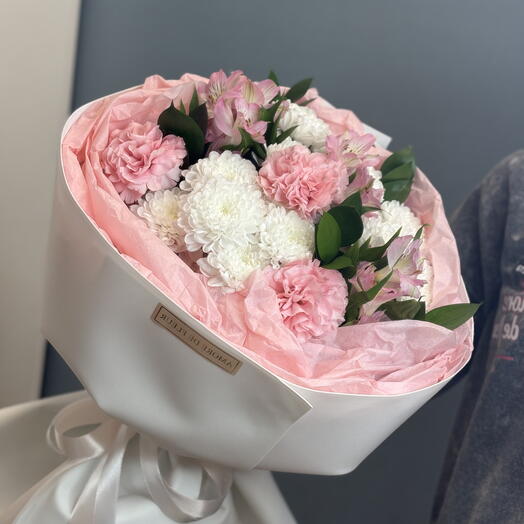 Нежный букетик с альстромерией 🌸 (S)