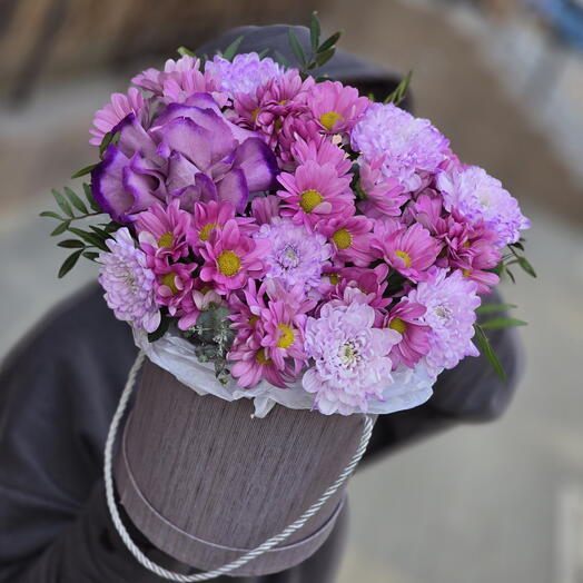 Коробка с цветами💜💜💜