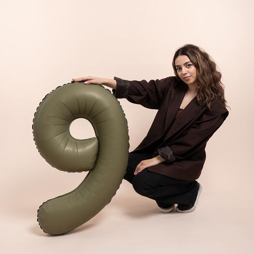 Цифра, 9 Оливковый