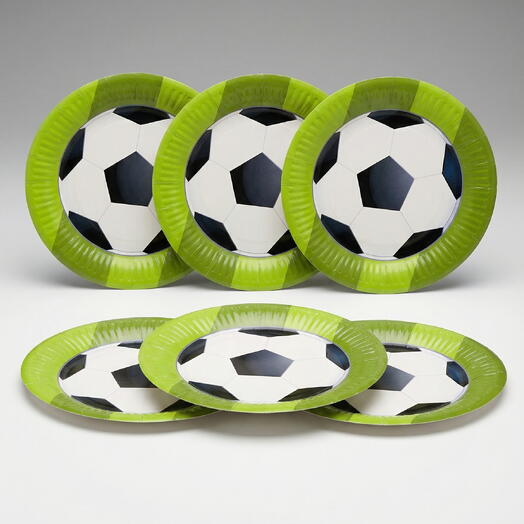 Тарелки одноразовые (18 см) Футбол, 6 шт