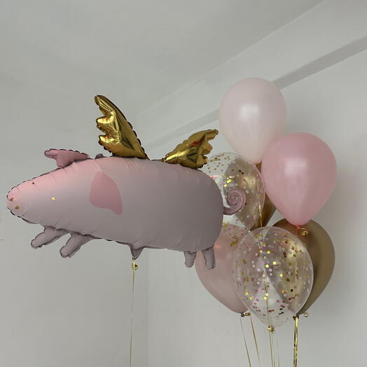 Juego de Globos en melocotón