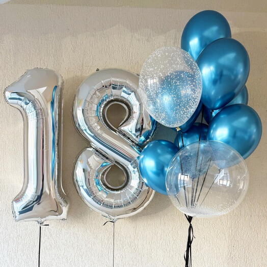 Сет из 11 шаров (цифры любые) и цвета