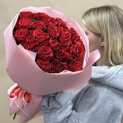 Букет из 21 красной розы