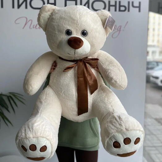 Медведь/мягкая игрушка/бежевый/любимой/Цветы Уфа/доставка Уфы