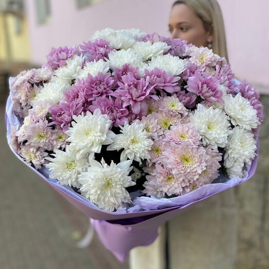 Букет из хризантем микс