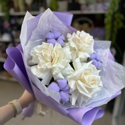 Нежные розы схлопком 💙