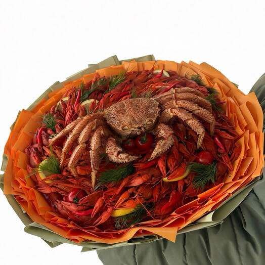 Букет с крабом и раками