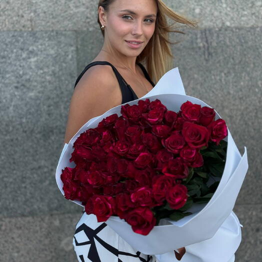 Букет из 51 Розы 🌹 премиум ️‍🩹